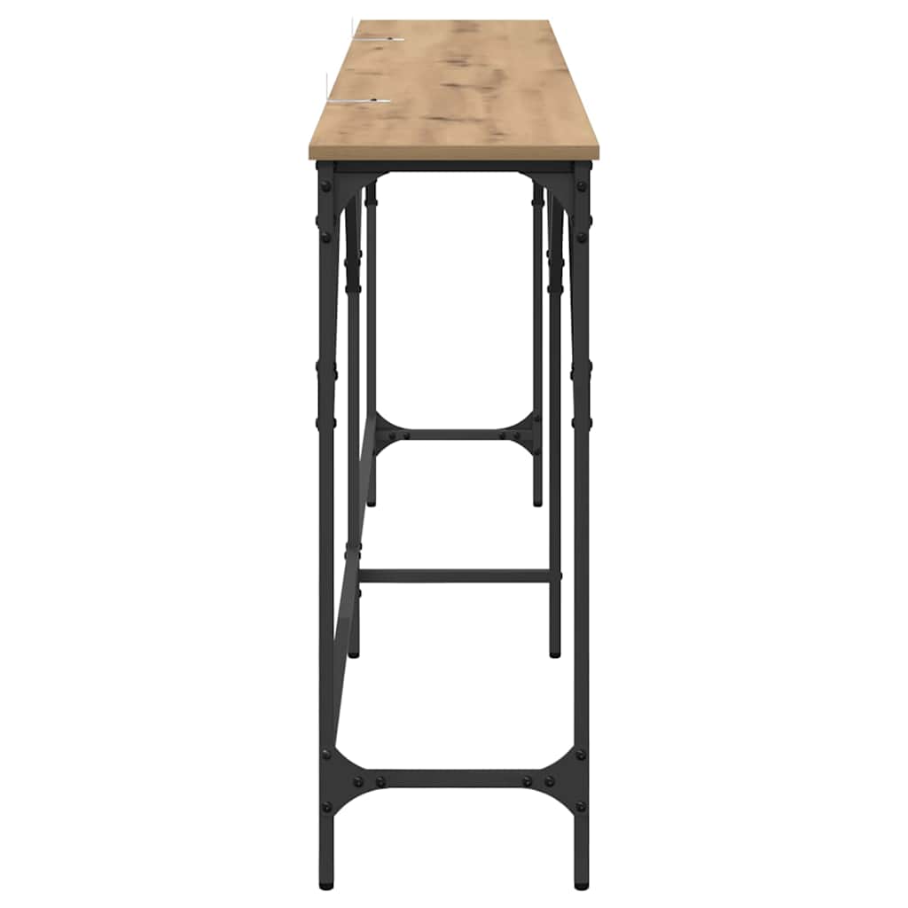 Table console chêne artisanal 180 x 29 x 75 cm - XIOS