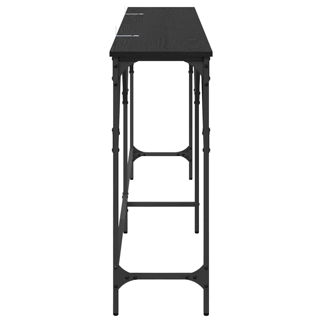Table console Chêne noir 180 x 29 x 75 cm Bois d'ingénierie - XIOS