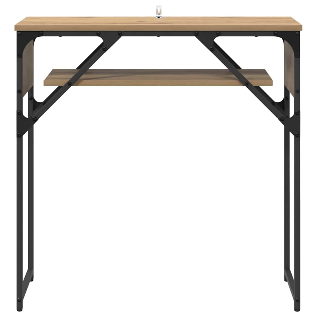 TableConsole chêne artisanal 75x30x75cm Bois d'ingénierie - XIOS