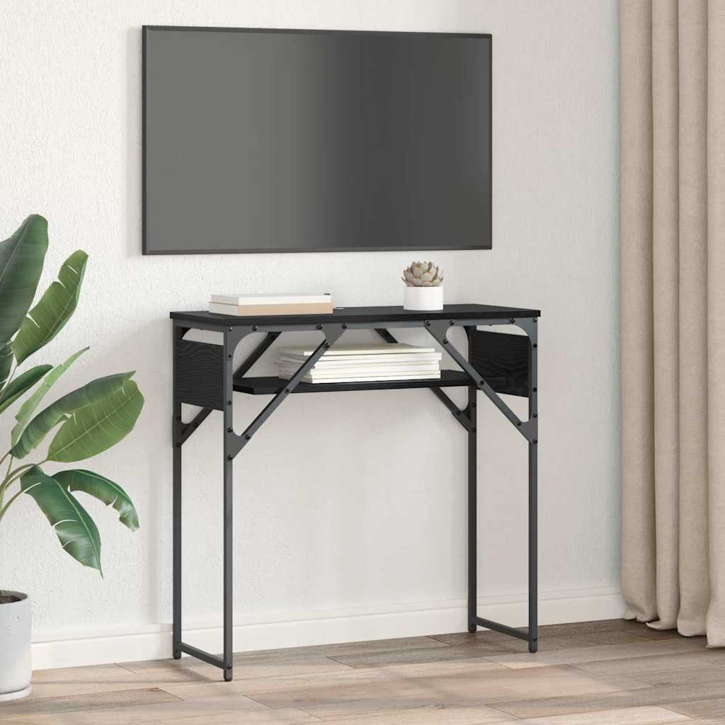 TableConsole Chêne noir 75x30x75cm Bois d'ingénierie - XIOS