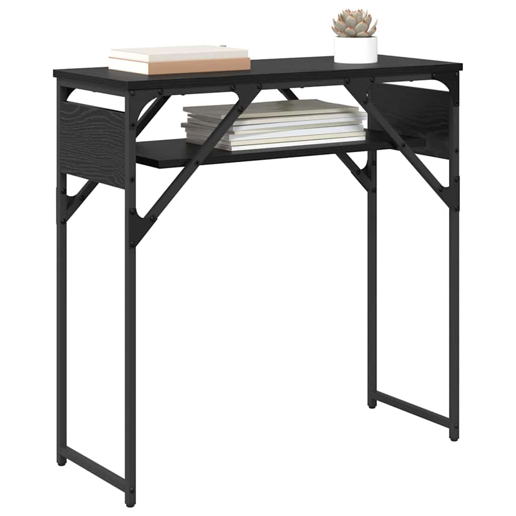 TableConsole Chêne noir 75x30x75cm Bois d'ingénierie - XIOS