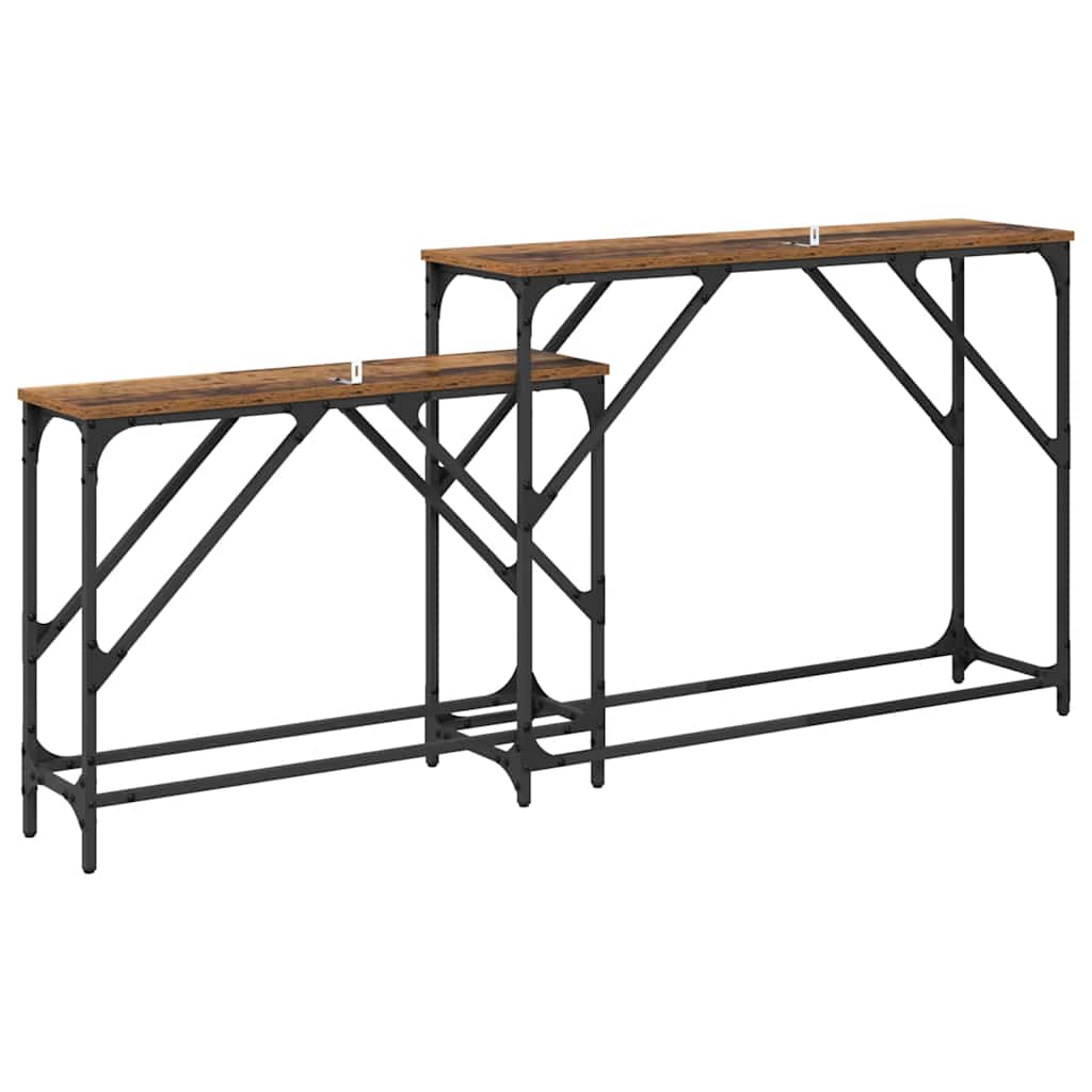 Table console 2 pcs Bois Ancien 100 x 28 x 75 cm - XIOS