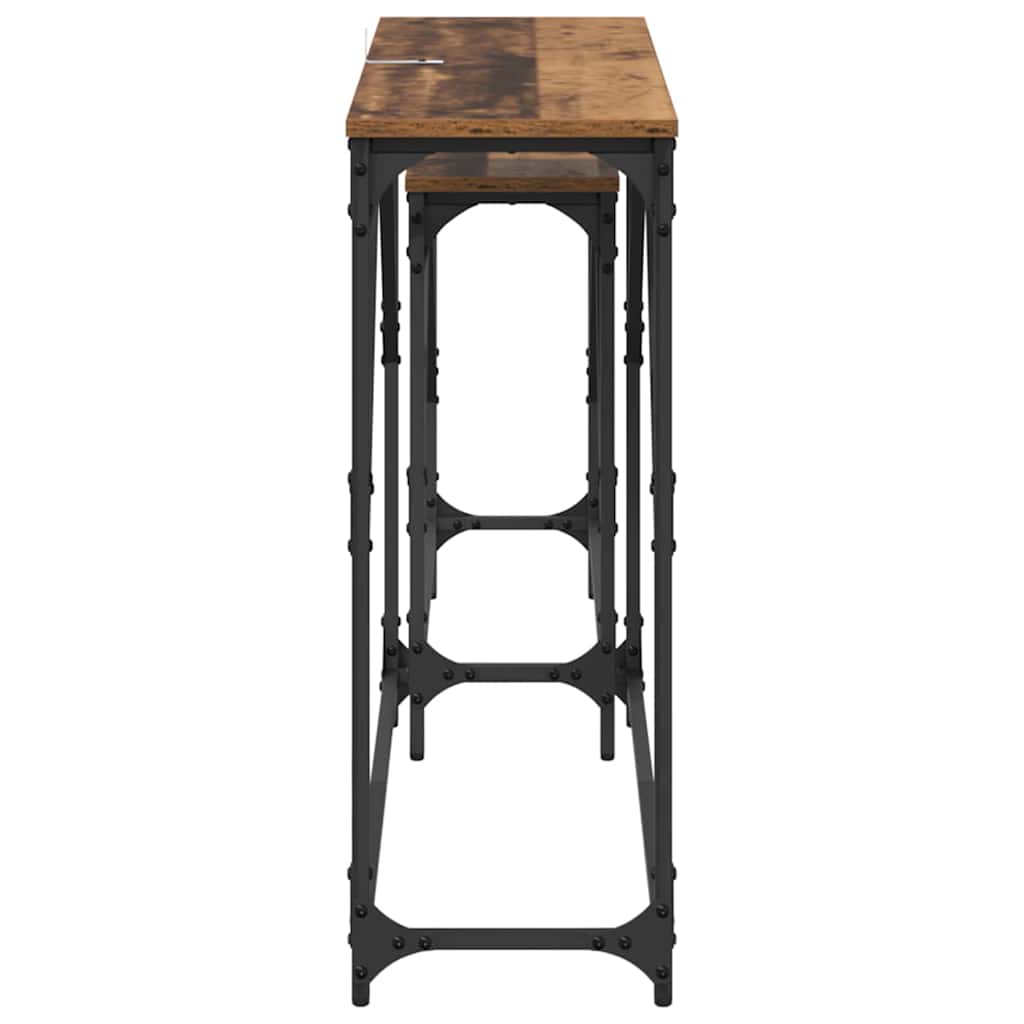 Table console 2 pcs Bois Ancien 100 x 28 x 75 cm - XIOS