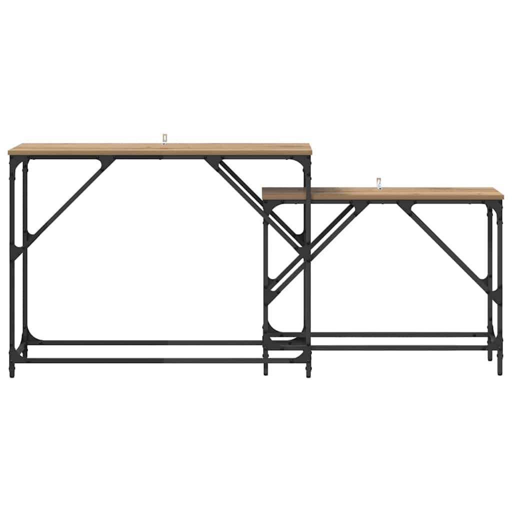 Table console 2 pcs Chêne artisanal 100 x 28 x 75 cm - XIOS