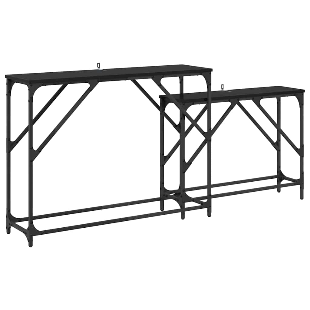 Table console 2 pcs Chêne noir 100 x 28 x 75 cm - XIOS