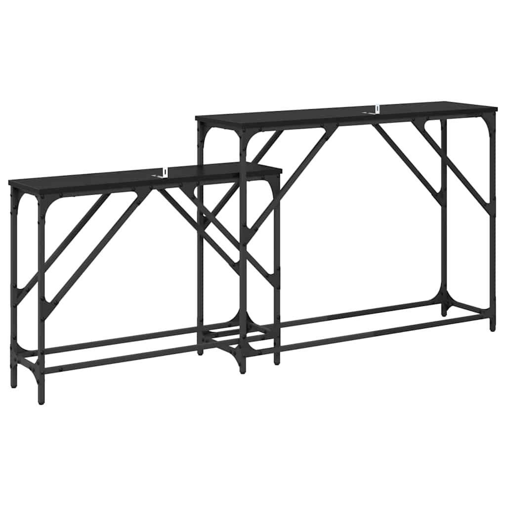 Table console 2 pcs Chêne noir 100 x 28 x 75 cm - XIOS