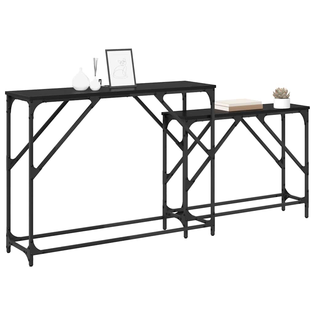 Table console 2 pcs Chêne noir 100 x 28 x 75 cm - XIOS