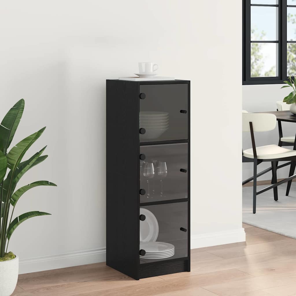 Haut Armoire Chêne noir 35 x 37 x 109 cm Bois d'ingénierie - XIOS