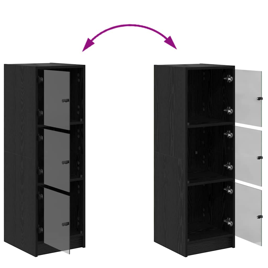 Haut Armoire Chêne noir 35 x 37 x 109 cm Bois d'ingénierie - XIOS