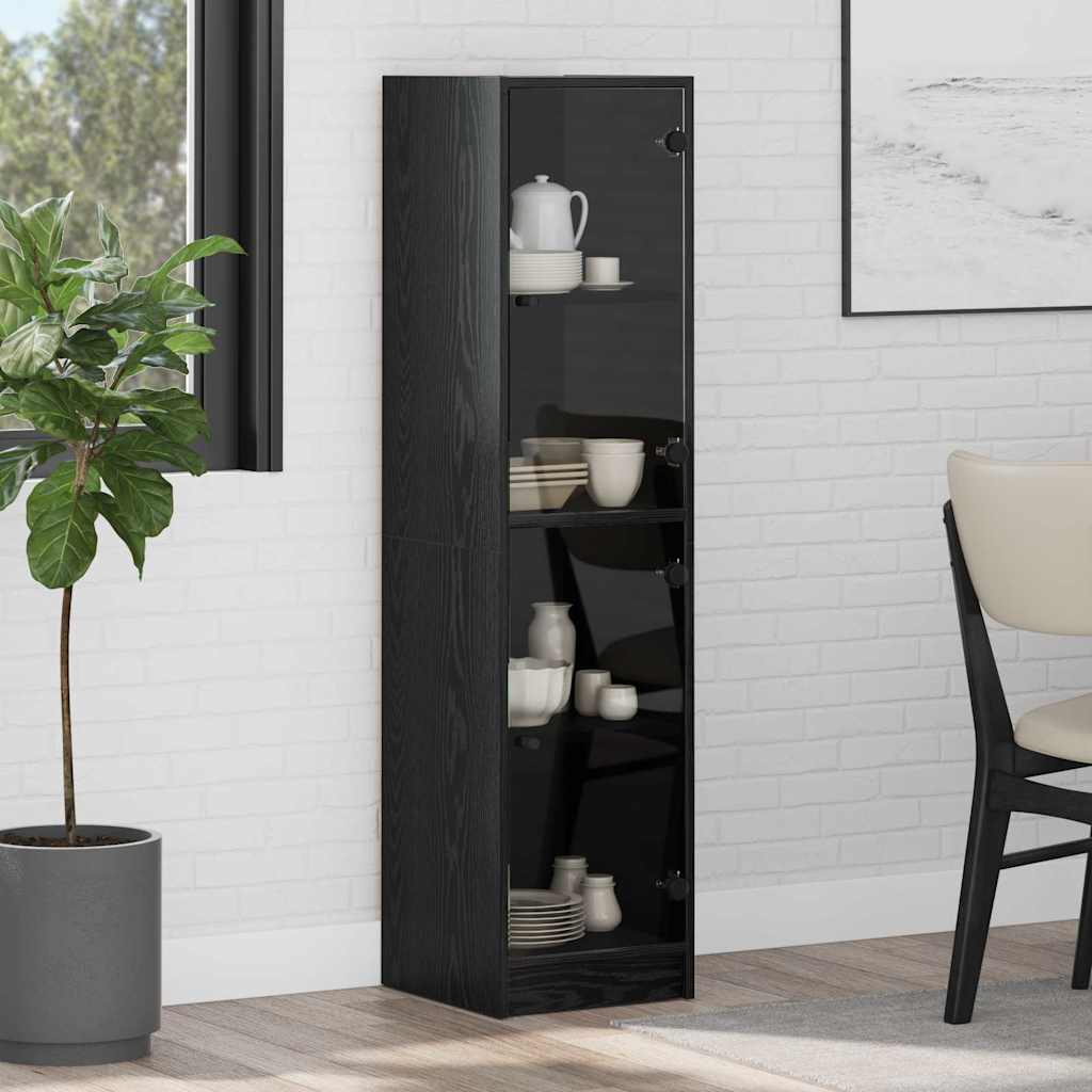 Haut Armoire Chêne noir 35 x 37 x 142 cm Bois d'ingénierie - XIOS