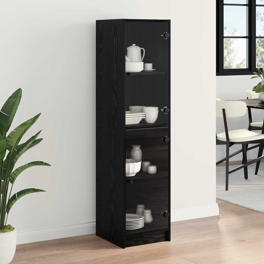 Haut Armoire Chêne noir 35 x 37 x 142 cm Bois d'ingénierie - XIOS