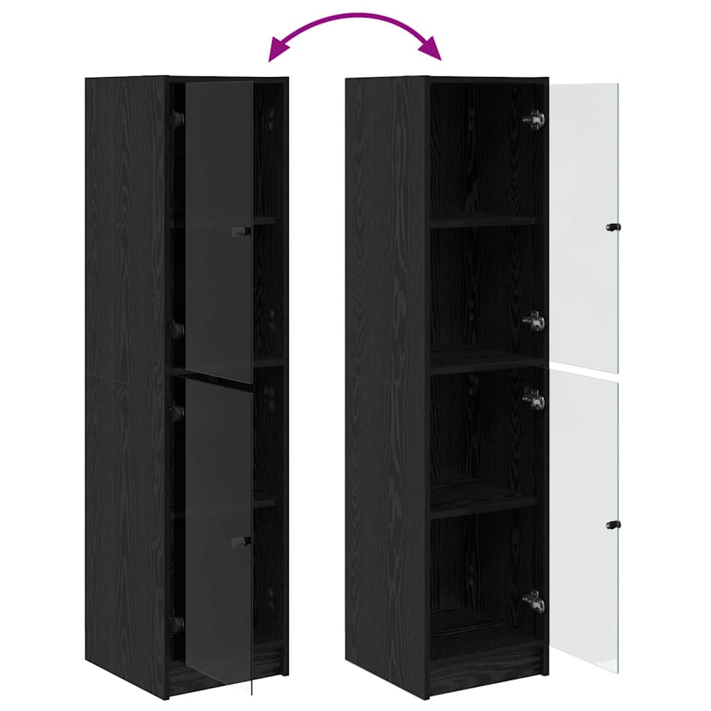 Haut Armoire Chêne noir 35 x 37 x 142 cm Bois d'ingénierie - XIOS