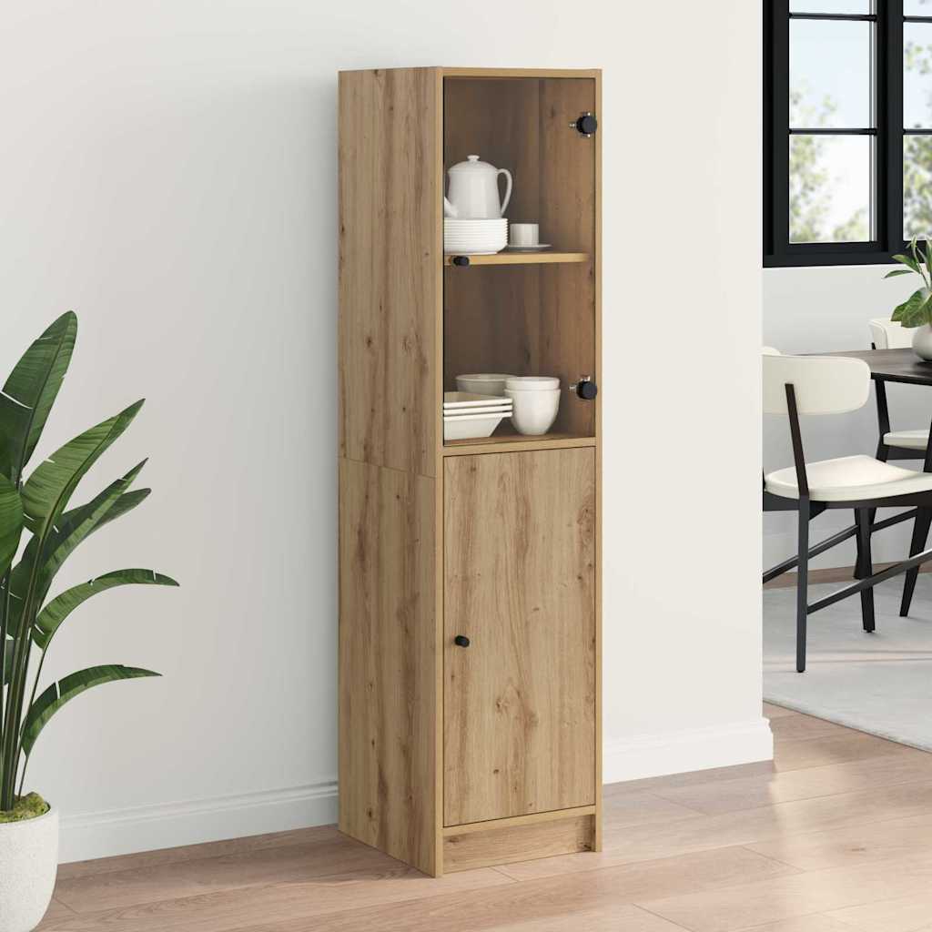 Haut Armoire Chêne artisanal 35 x 37 x 142 cm Bois d'ingénierie - XIOS