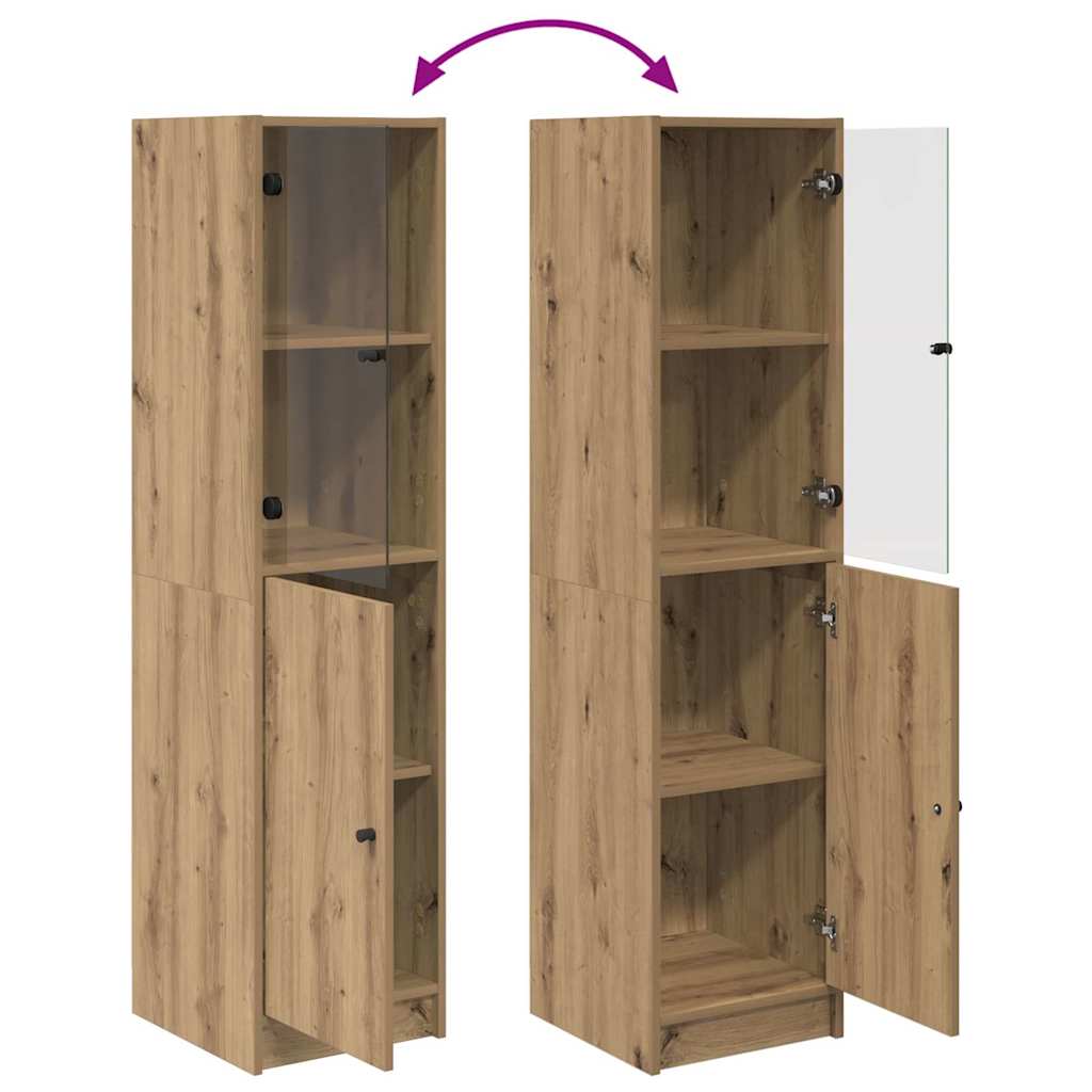 Haut Armoire Chêne artisanal 35 x 37 x 142 cm Bois d'ingénierie - XIOS