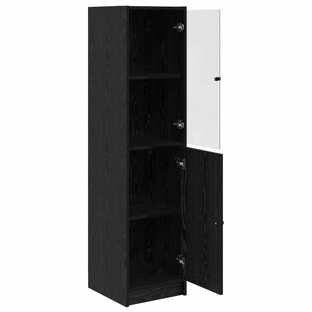 Haut Armoire Chêne noir 35 x 37 x 142 cm Bois d'ingénierie - XIOS