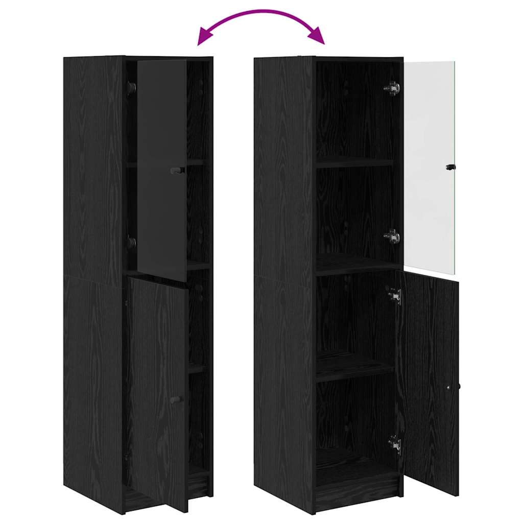 Haut Armoire Chêne noir 35 x 37 x 142 cm Bois d'ingénierie - XIOS