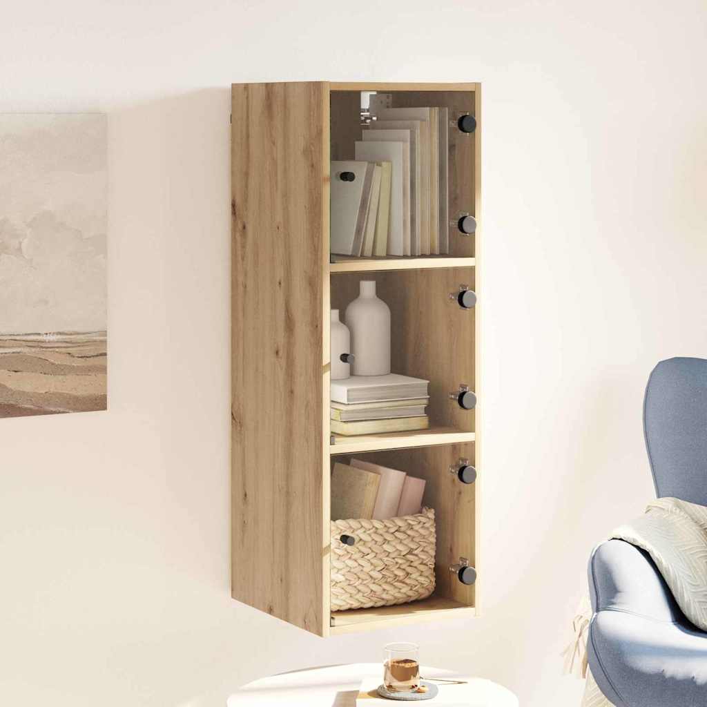 Meuble mural 35 x 37 x 102 cm Bois d'ingénierie Chêne artisanal - XIOS