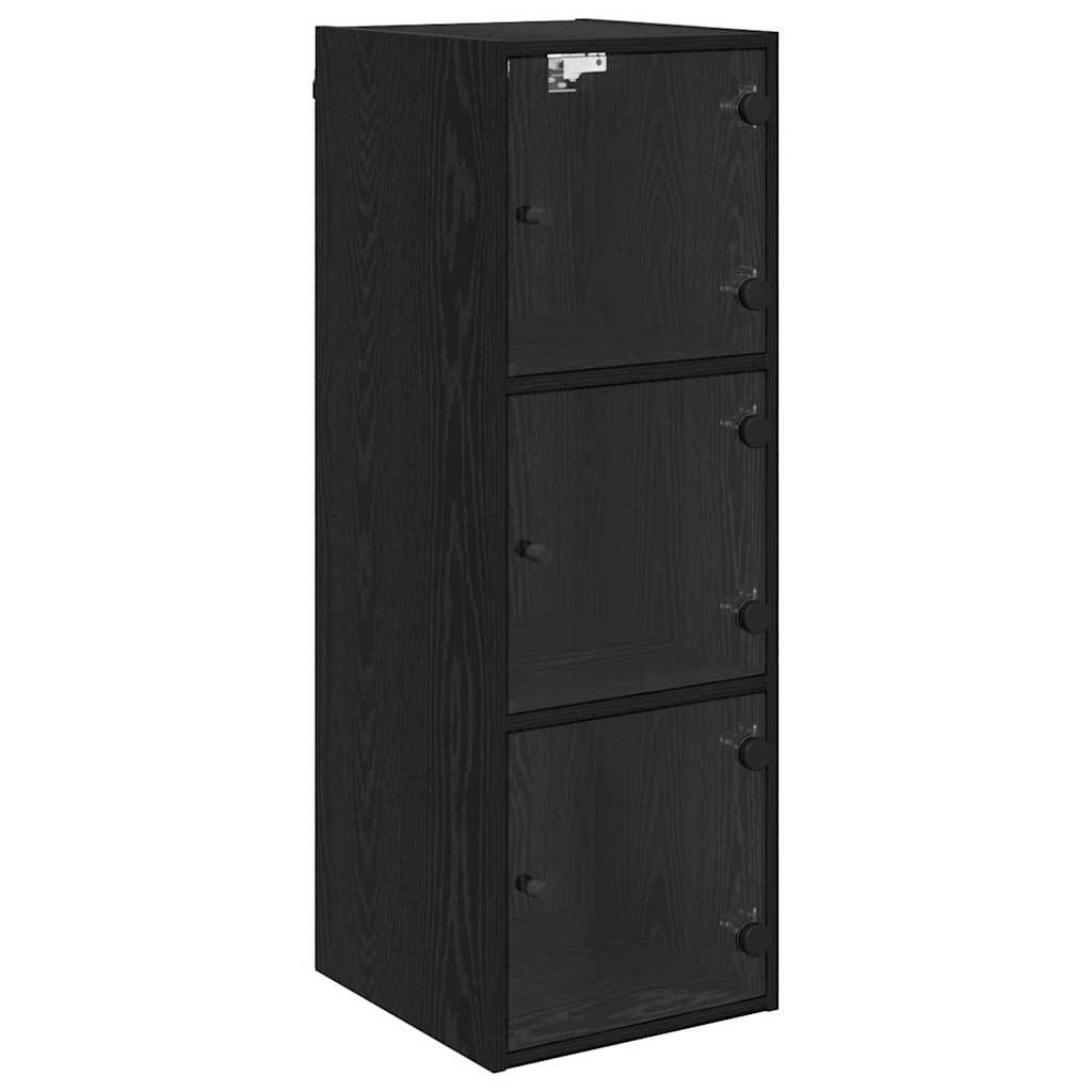 Meuble mural Chêne noir 35 x 37 x 102 cm Bois d'ingénierie - XIOS