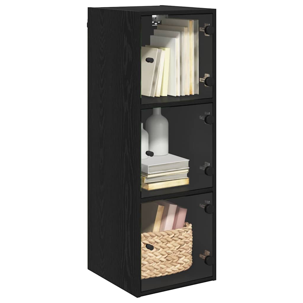 Meuble mural Chêne noir 35 x 37 x 102 cm Bois d'ingénierie - XIOS