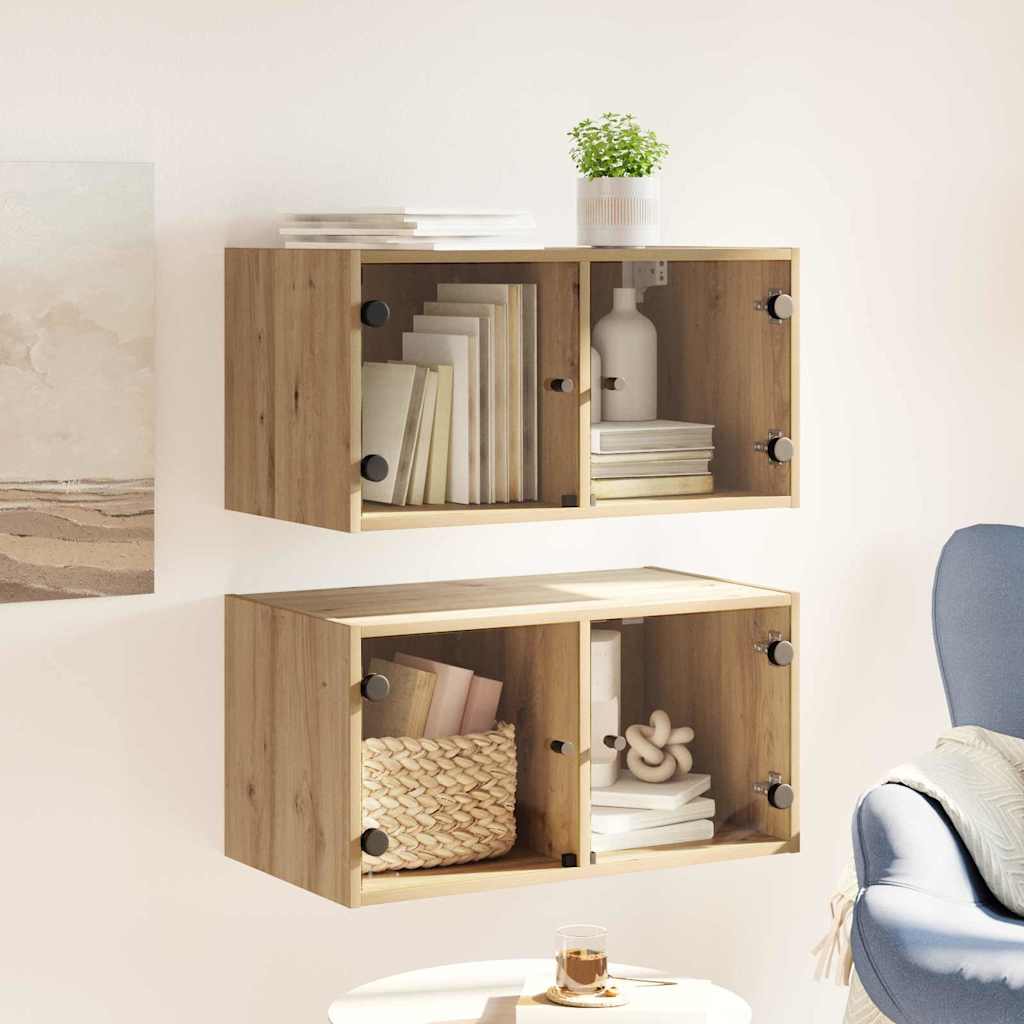 Cabinets muraux 2 pcs Chêne artisanal 68 x 37 x 35 cm - XIOS