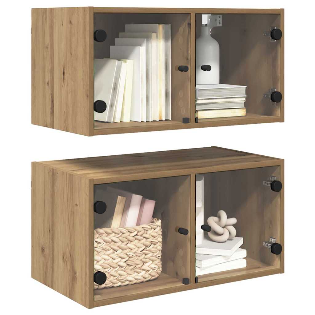 Cabinets muraux 2 pcs Chêne artisanal 68 x 37 x 35 cm - XIOS
