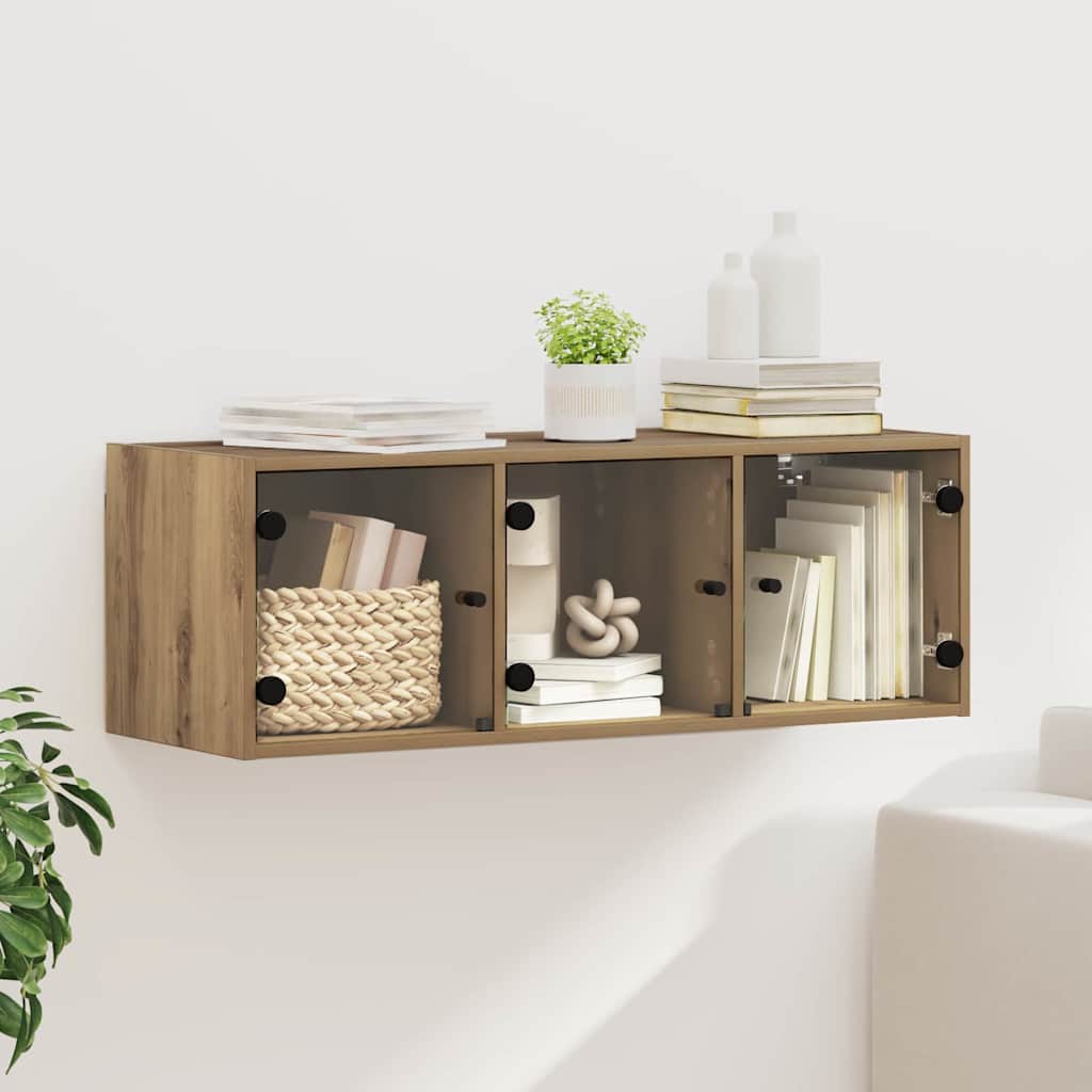 Meuble mural 102 x 37 x 35 cm Bois d'ingénierie Chêne artisanal - XIOS