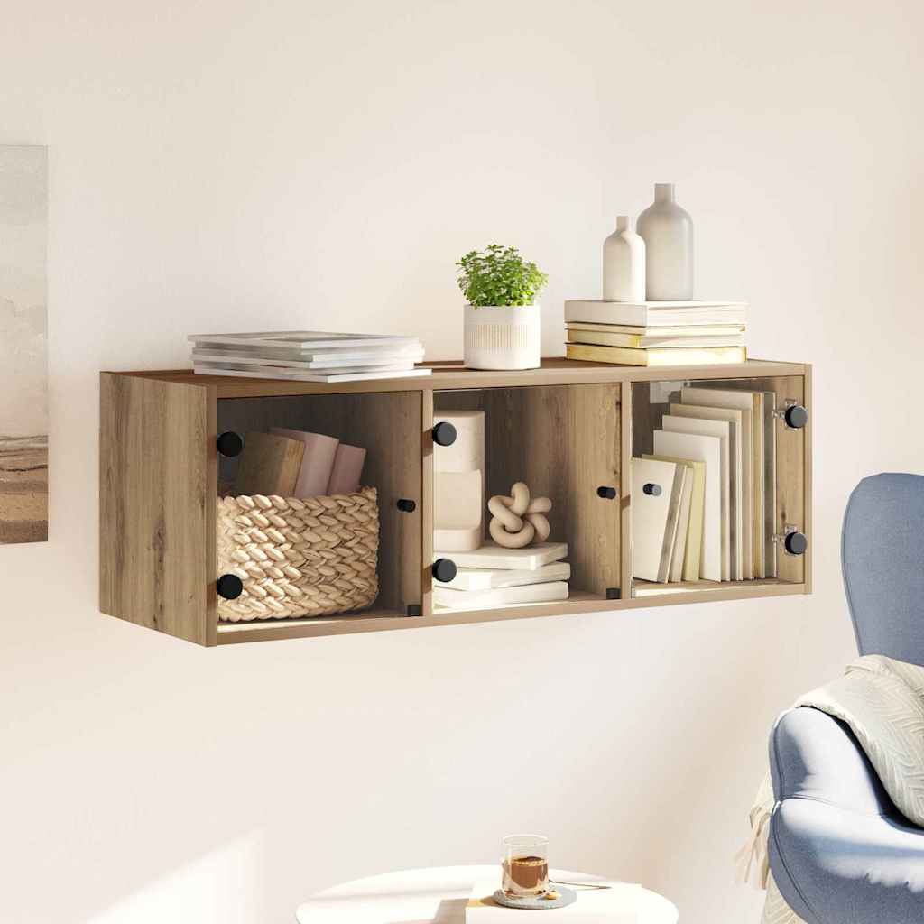 Meuble mural 102 x 37 x 35 cm Bois d'ingénierie Chêne artisanal - XIOS