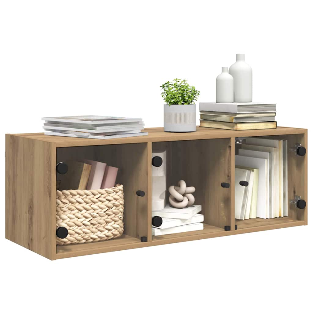 Meuble mural 102 x 37 x 35 cm Bois d'ingénierie Chêne artisanal - XIOS