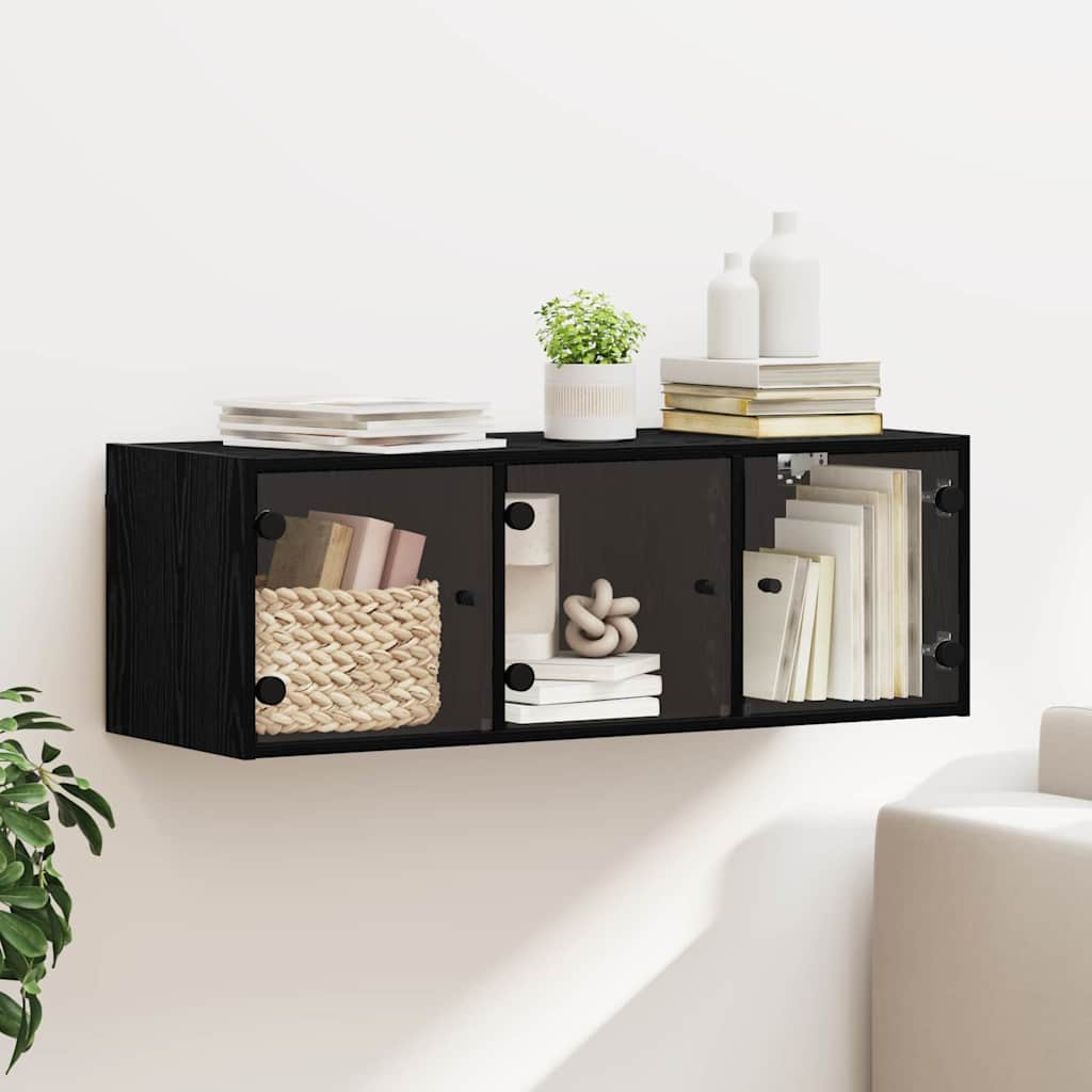 Meuble mural Chêne noir 102 x 37 x 35 cm Bois d'ingénierie
