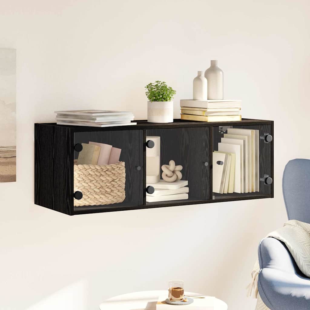 Meuble mural Chêne noir 102 x 37 x 35 cm Bois d'ingénierie