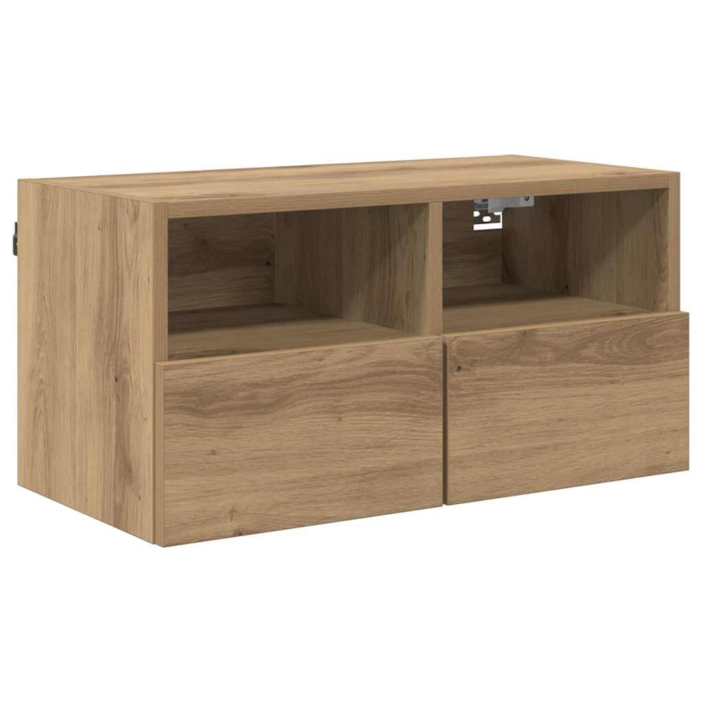 Meubles TV muraux 2 pcs Chêne artisanal 60 x 30 x 30 cm - XIOS