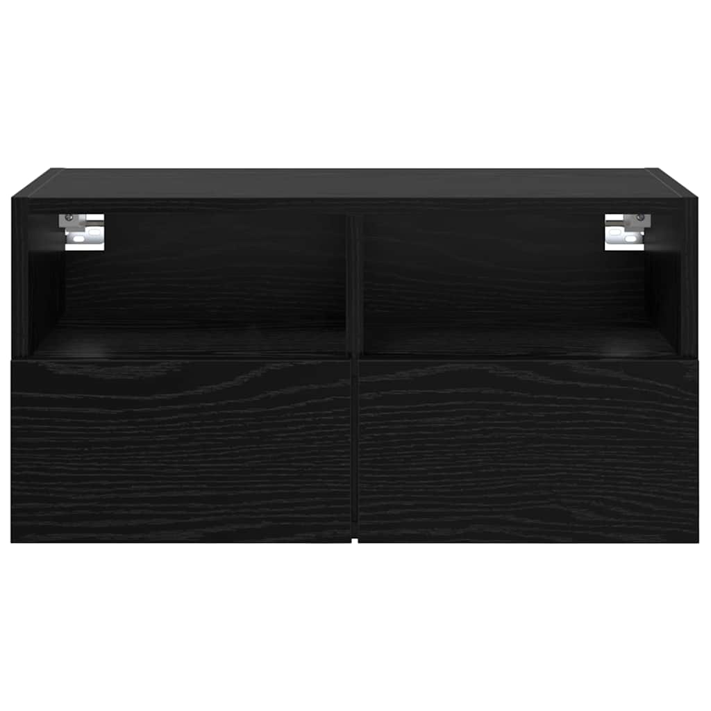 Meubles TV muraux 2 pcs Chêne noir 60 x 30 x 30 cm - XIOS
