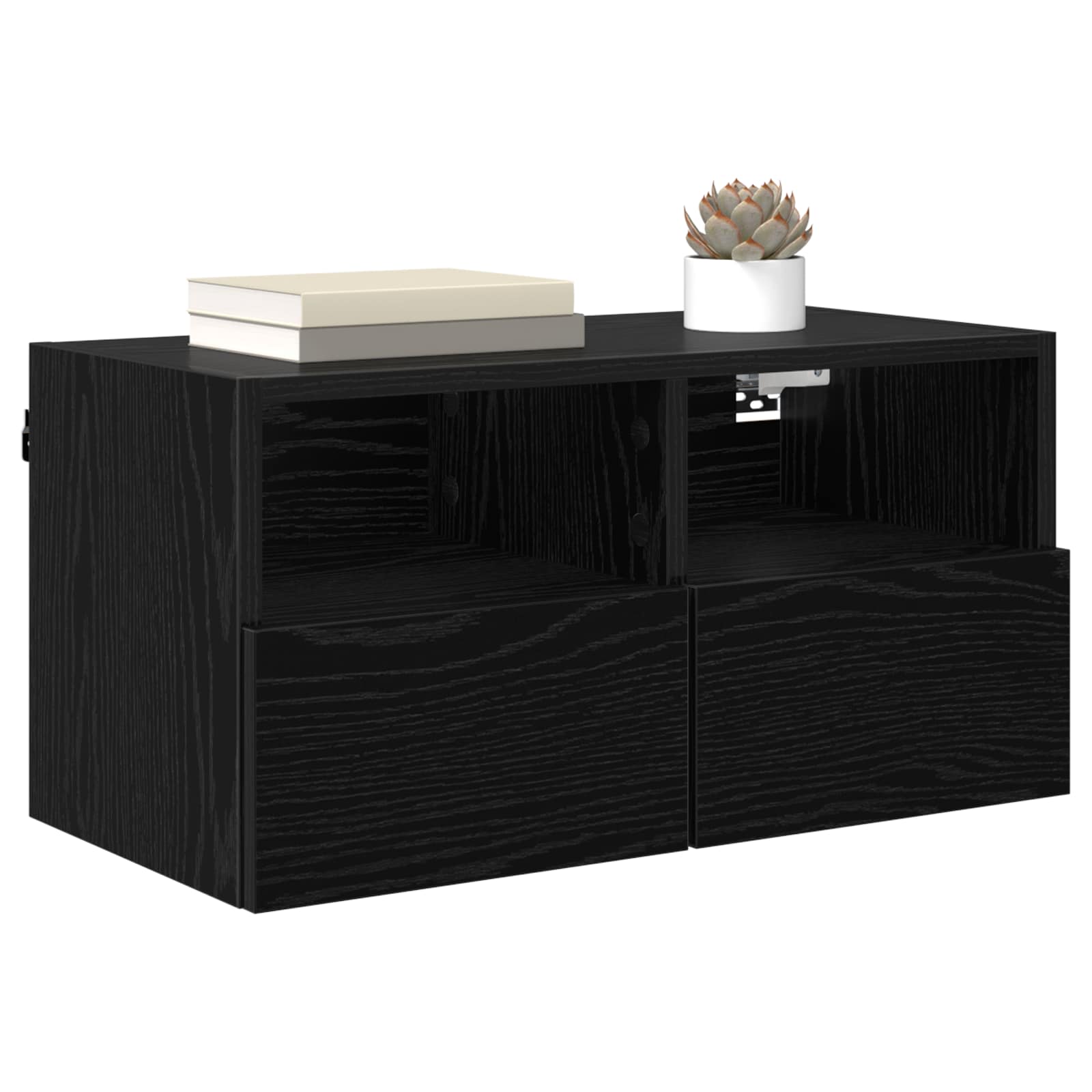 Meubles TV muraux 2 pcs Chêne noir 60 x 30 x 30 cm - XIOS