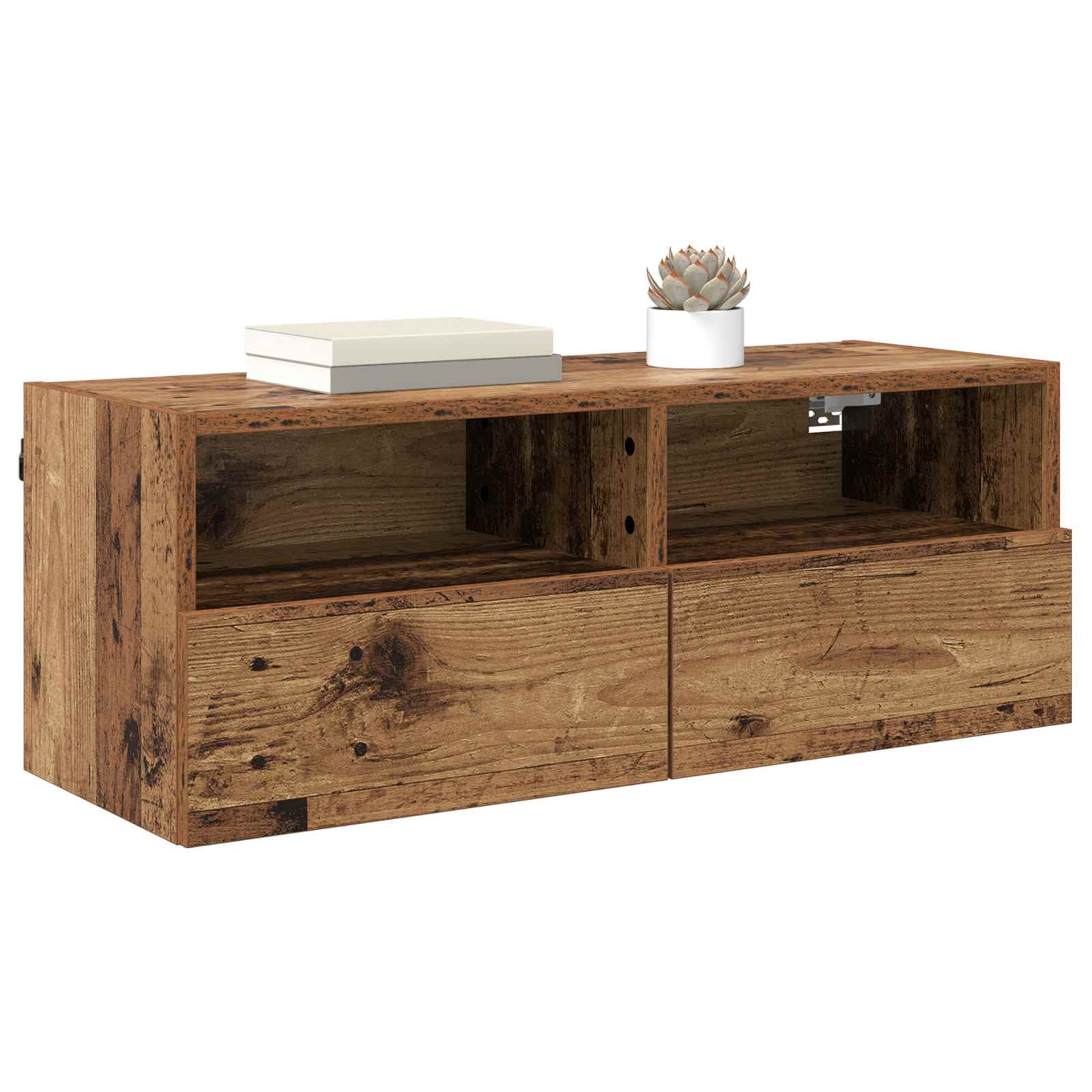 Meubles TV muraux 2 pc Bois Ancien Bois d'ingénierie