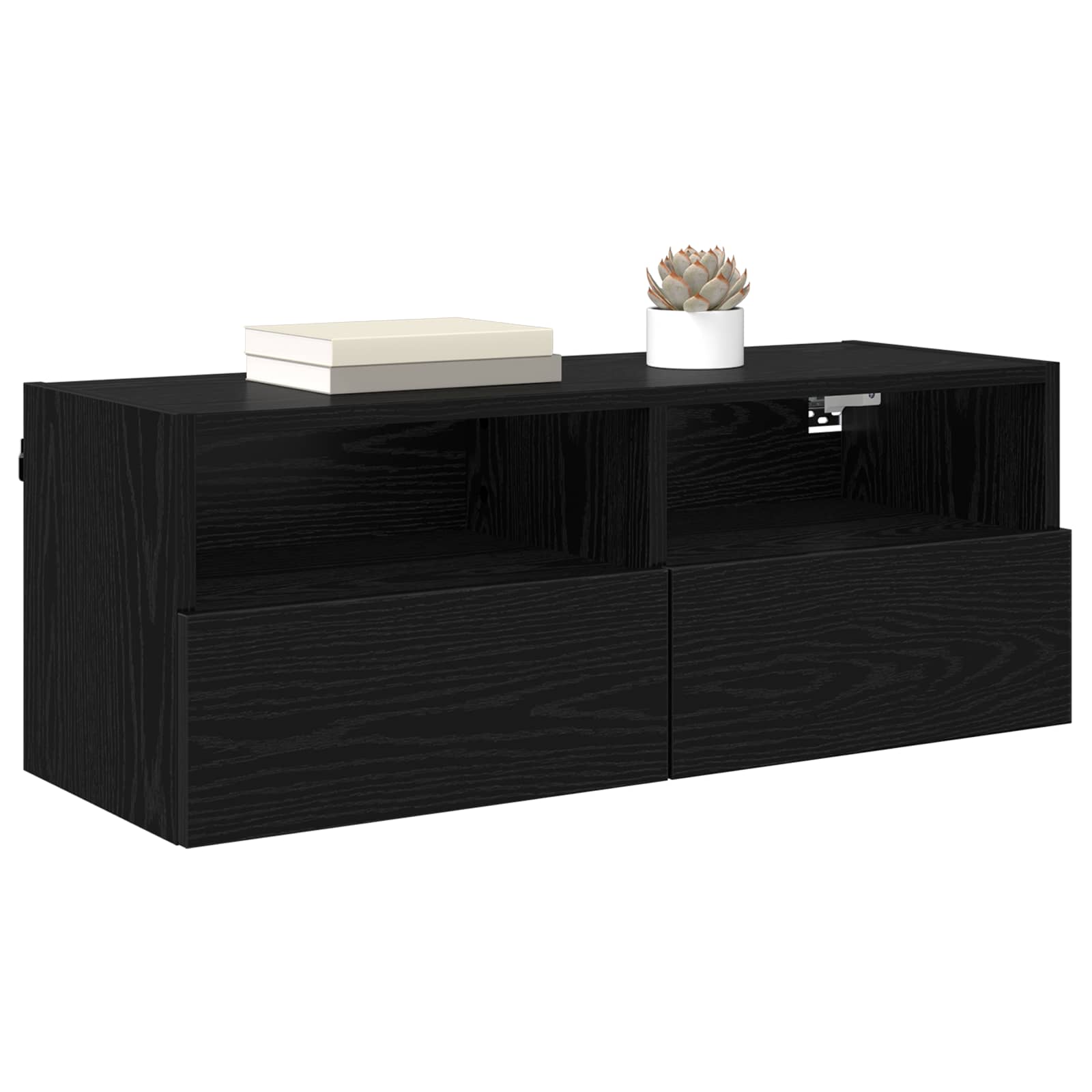 Meubles TV muraux 2 pcs Chêne noir 80 x 30 x 30 cm - XIOS