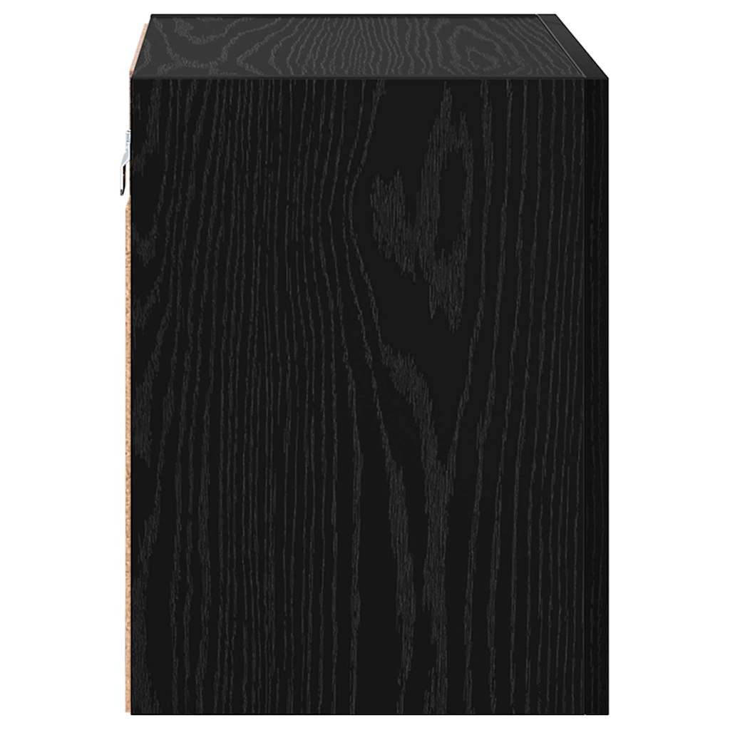 Meuble TV mural Chêne noir 40,5x30x40cm Bois d'ingénierie - XIOS