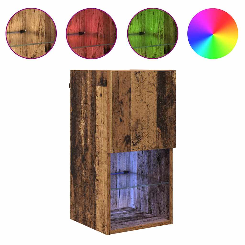 Meuble TV mural Bois Ancien 30,5 x 30 x 60 cm Bois d'ingénierie - XIOS