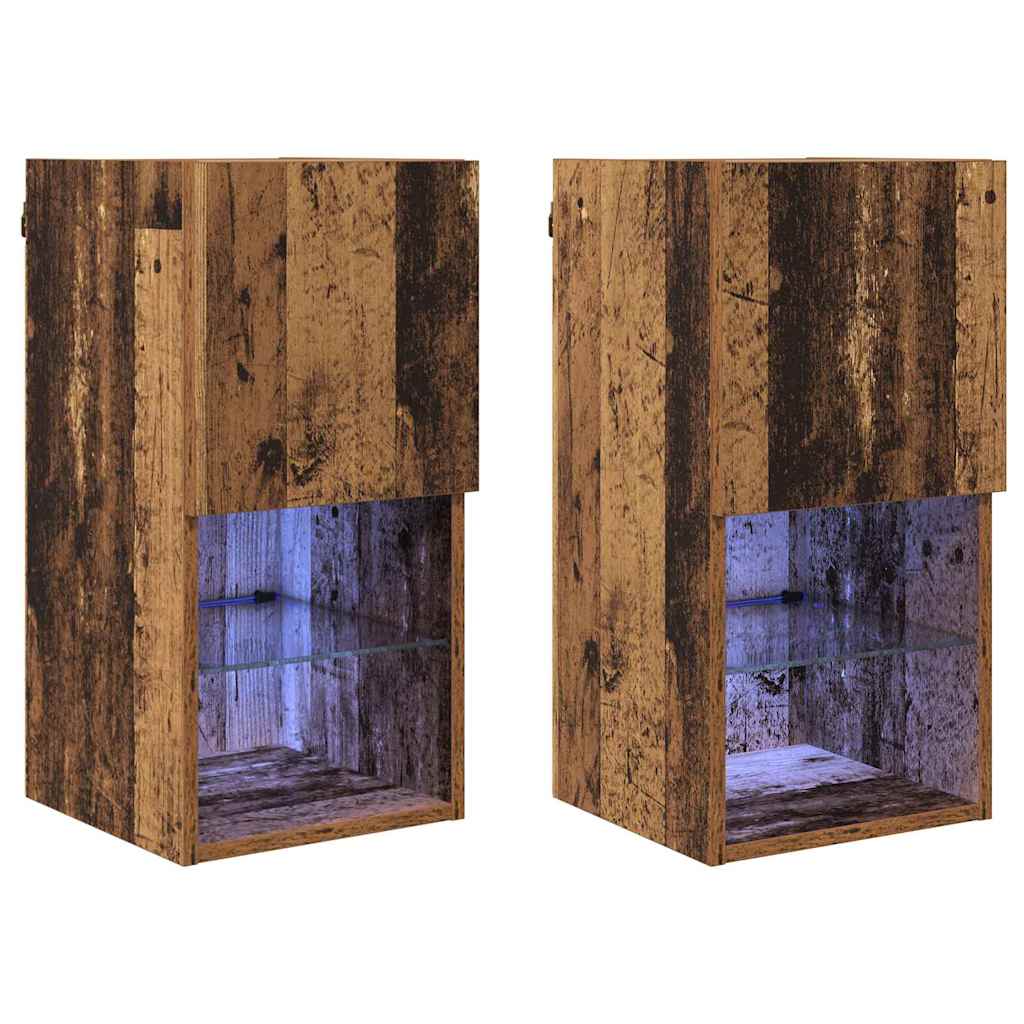 Meubles TV muraux 2 pc Bois ancien Bois d'ingénierie - XIOS