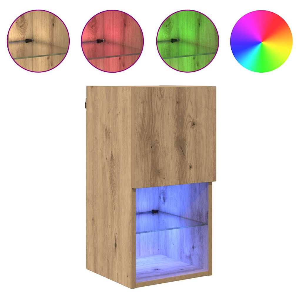 Meubles TV muraux 2 pcs Chêne artisanal Bois d'ingénierie - XIOS