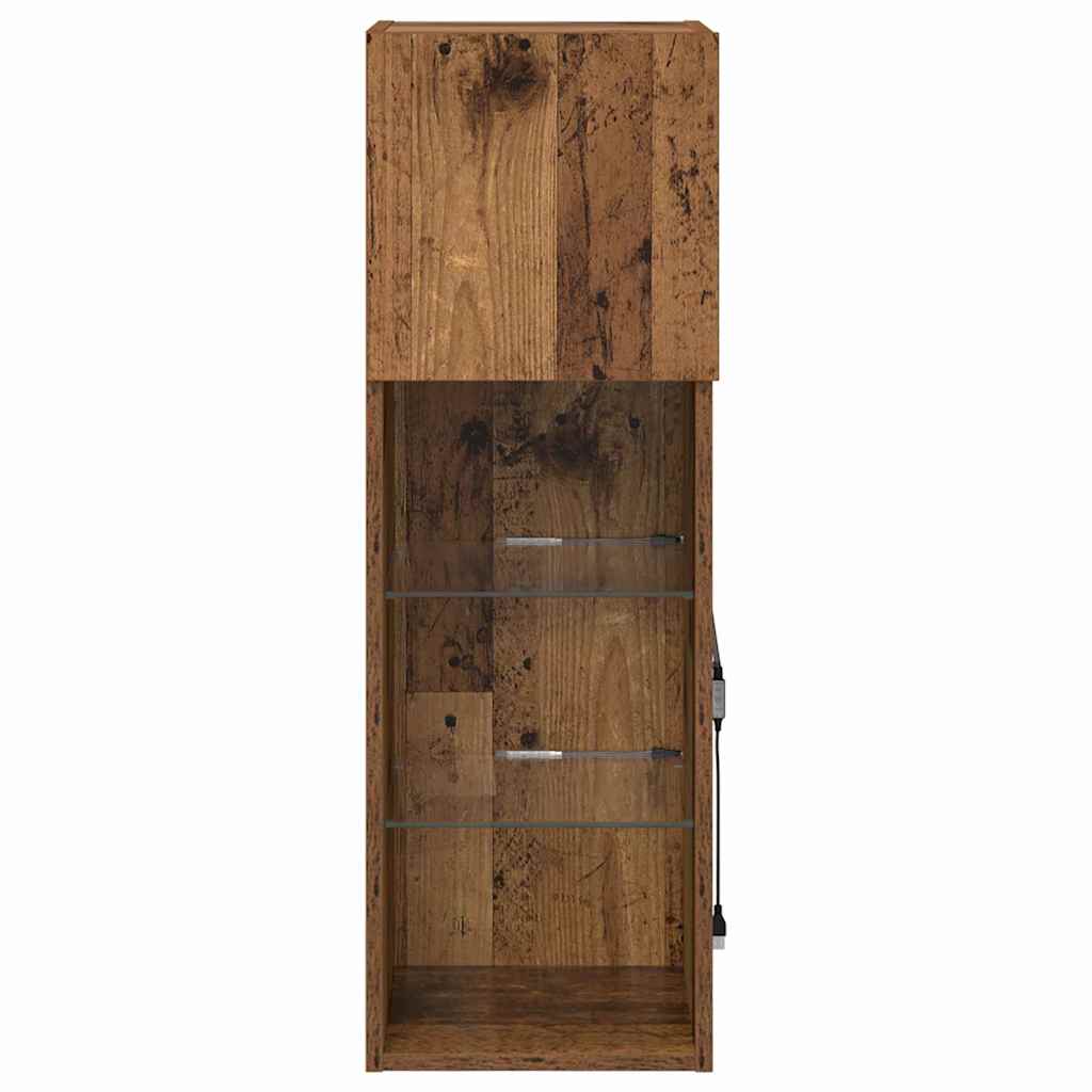 Meubles TV muraux 2 pcs Bois Ancien 30,5 x 30 x 90 cm - XIOS