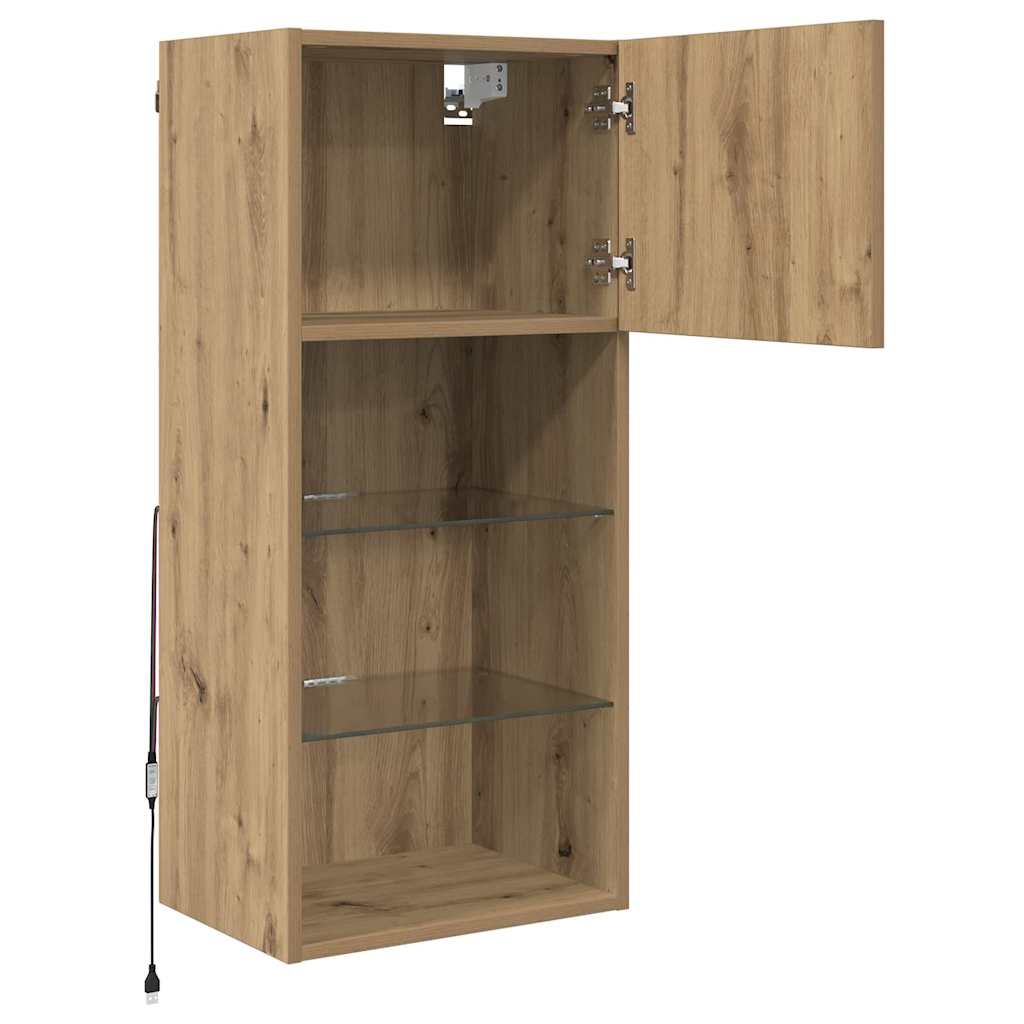 Meubles TV muraux 2 pcs Chêne artisanal 40,5 x 30 x 90 cm - XIOS