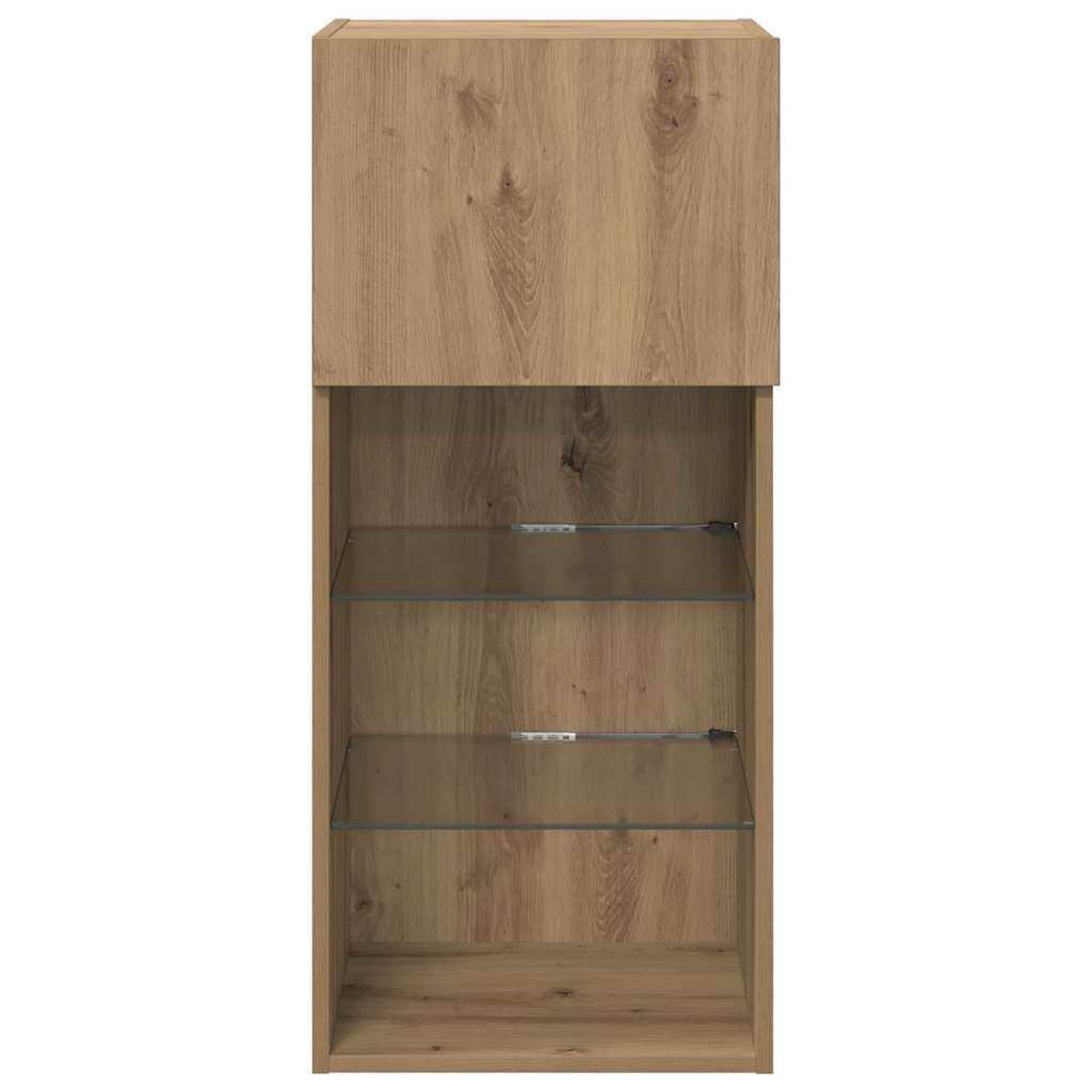 Meubles TV muraux 2 pcs Chêne artisanal 40,5 x 30 x 90 cm - XIOS