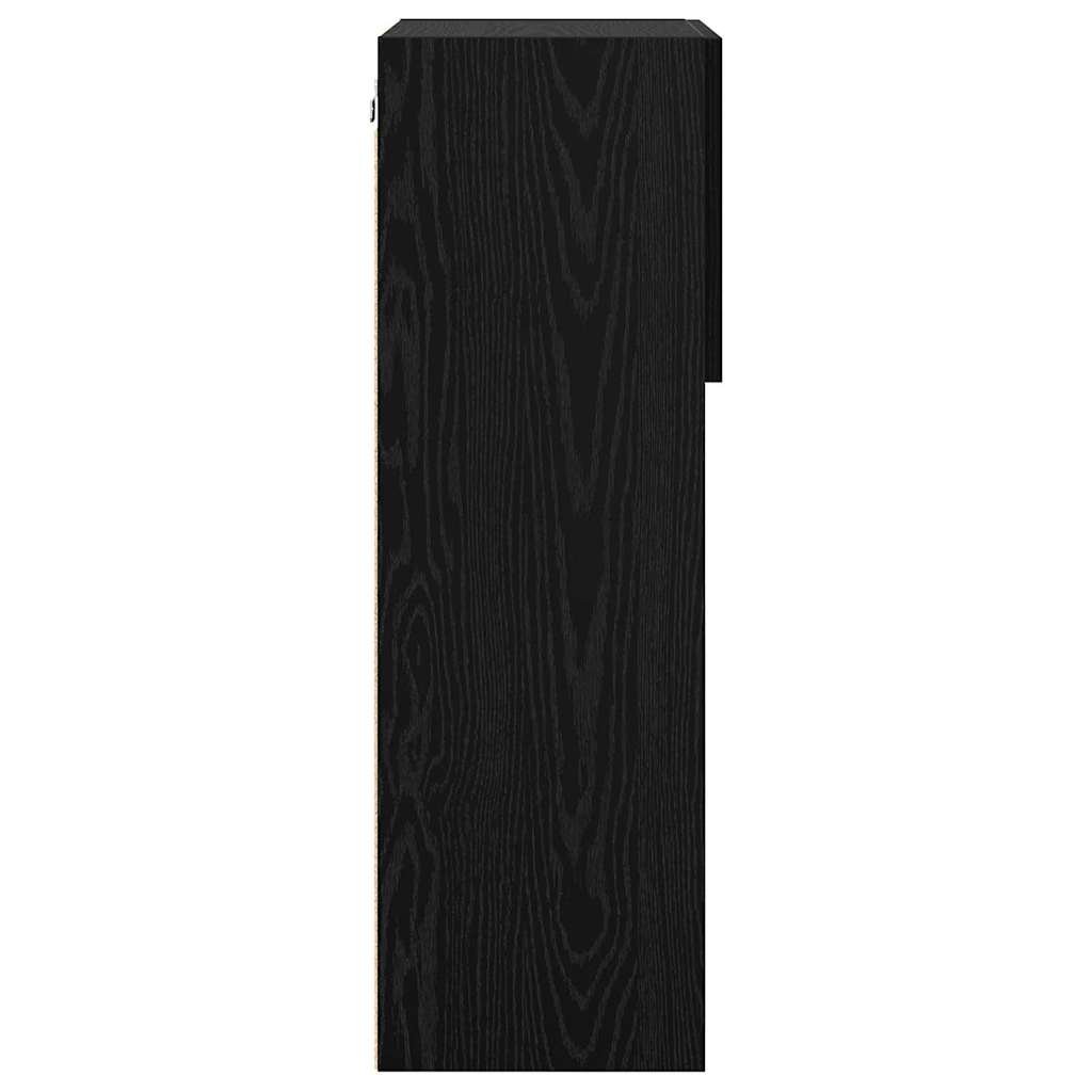 Meuble TV mural Chêne noir 40,5 x 30 x 90 cm Bois d'ingénierie - XIOS