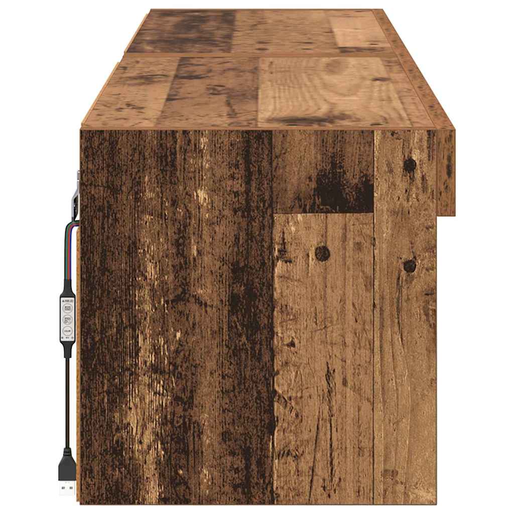 Ensemble meuble TV 2 pc Bois Ancien Bois d'ingénierie - XIOS