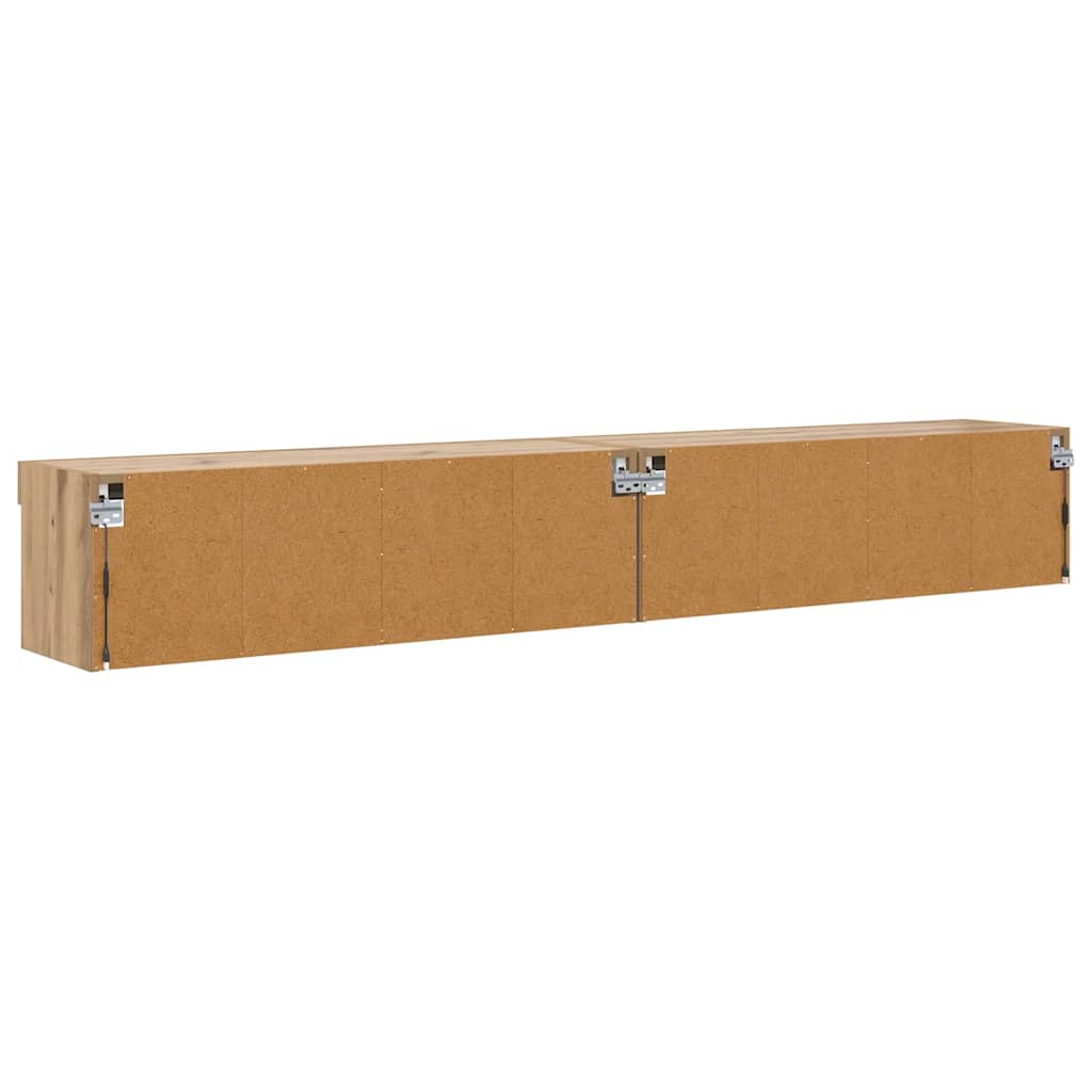 Meubles TV muraux Panama 2 pcs Chêne artisanal 100 x 30 x 30 cm - XIOS