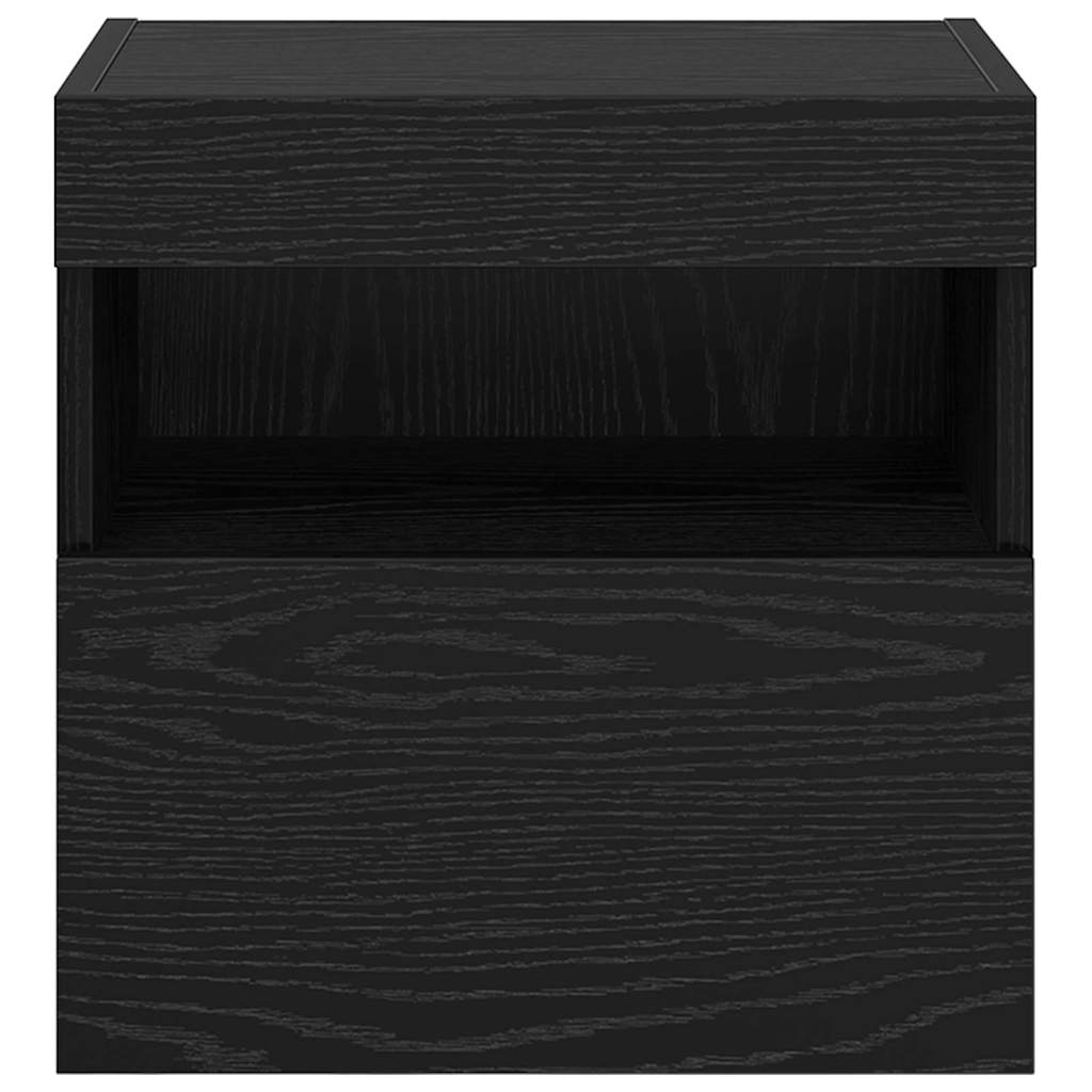 Meubles TV muraux avec LED 2 pcs Chêne noir 40 x 30 x 40 cm - XIOS