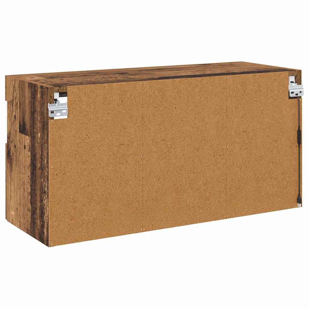 Meuble TV mural 80 x 30 x 40 cm Bois Ancien Bois d'ingénierie - XIOS