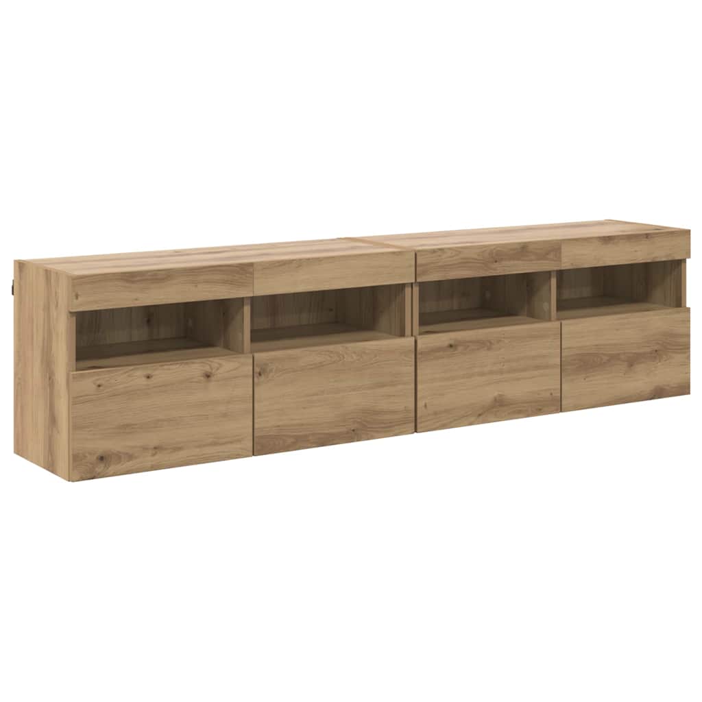Meubles TV muraux 2 pcs Chêne artisanal 80 x 30 x 40 cm - XIOS