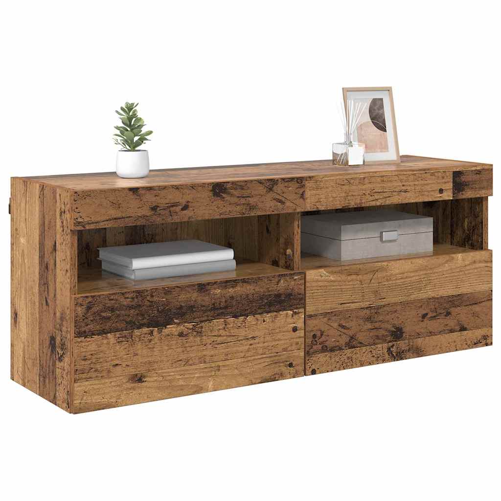 Meuble TV mural Bois Ancien 100 x 30 x 40 cm Bois d'ingénierie - XIOS