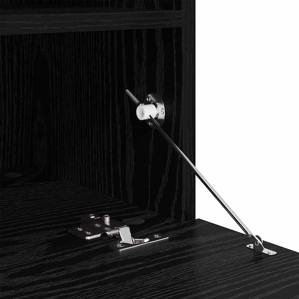 Meuble TV mural 100 x 30 x 40 cm Chêne noir Bois d'ingénierie - XIOS